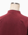 Synthetic Leather Fancy Ftitch Top - bordeaux