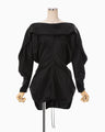 Embossed Leather Motif Triacetate Top - black