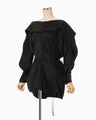 Embossed Leather Motif Triacetate Top - black