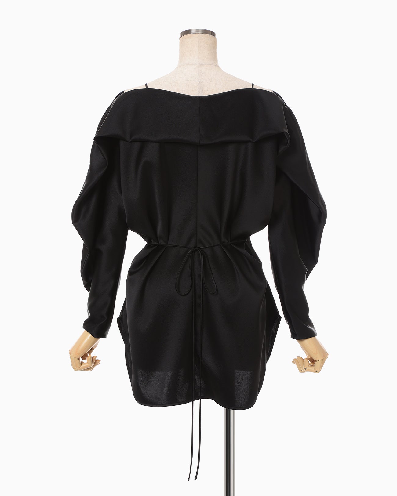 Embossed Leather Motif Triacetate Top - black