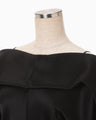 Embossed Leather Motif Triacetate Top - black