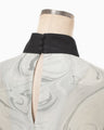 Silk Wool Marbling Tunic - grey