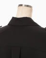 Triacetate Satin Military Style Jackt - black