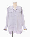 Triacetate Satin Military Style Jackt - purple