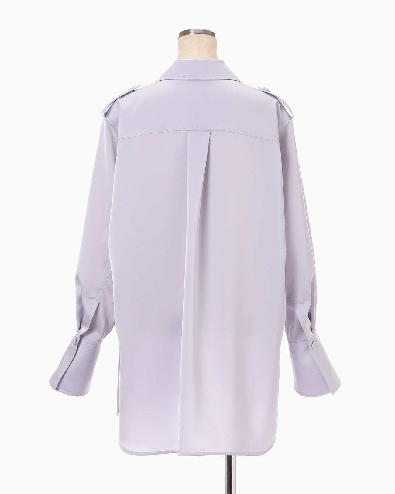 Triacetate Satin Military Style Jackt - purple
