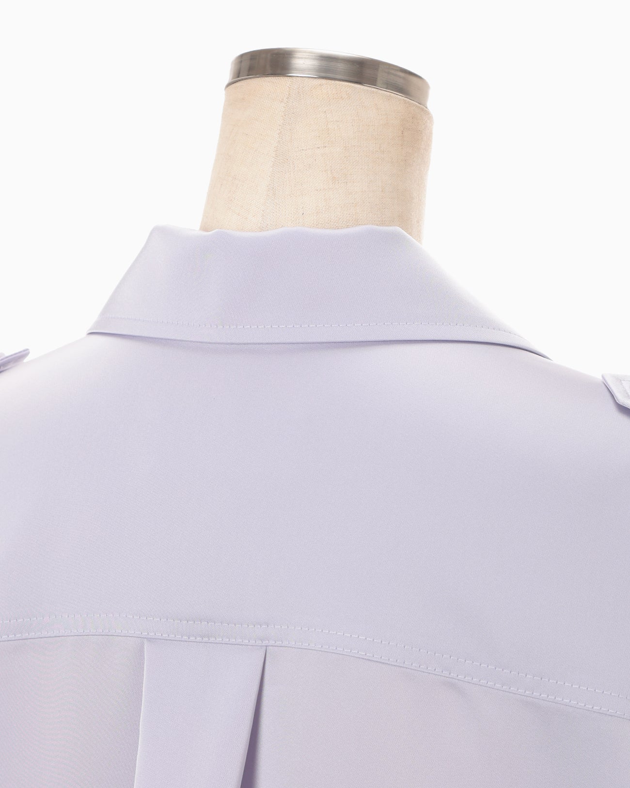 Triacetate Satin Military Style Jackt - purple