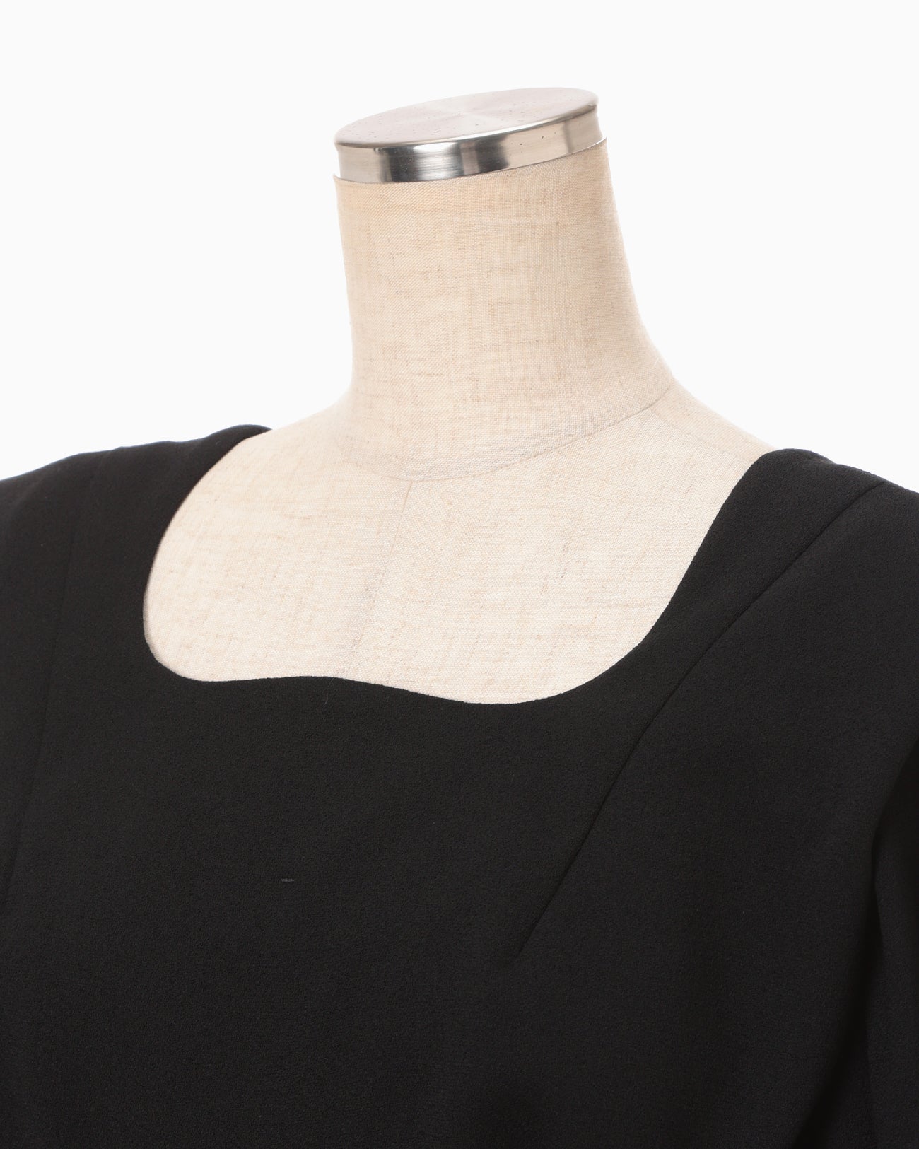 Wool Georgette Top - black