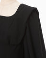 Wool Georgette Top - black
