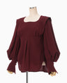 Wool Georgette Top - bordeaux