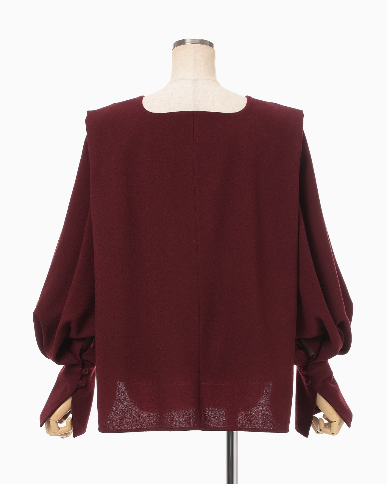 Wool Georgette Top - bordeaux