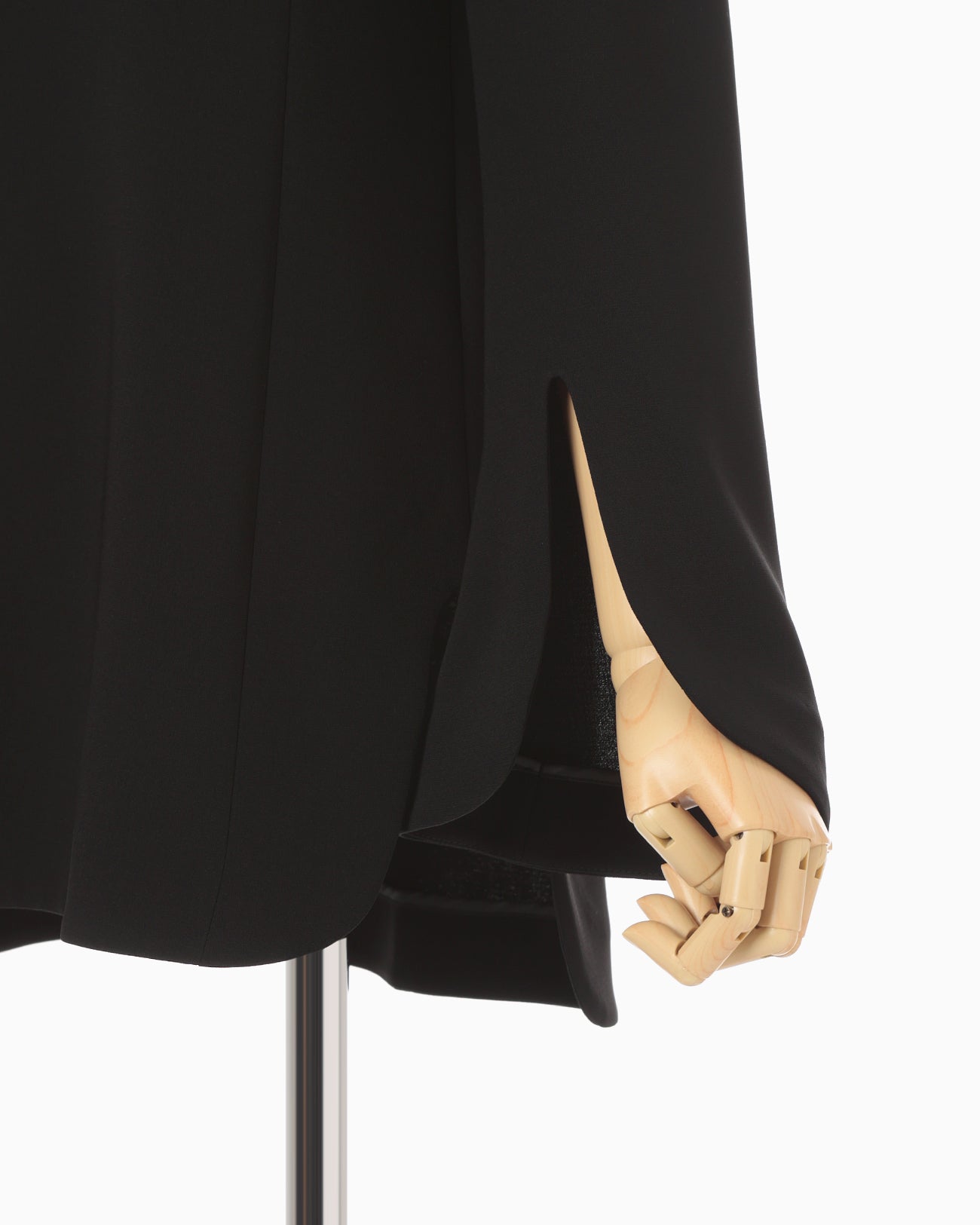 Triacetate Georgette Embroidery Collar Top - black - Mame Kurogouchi