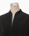 Synthetic Leather Fancy Ftitch Top - black × black