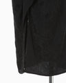 Floral Jacquard Back Drape Skirt - black