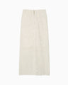 Floral Jacquard Back Drape Skirt - ecru