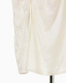 Floral Jacquard Back Drape Skirt - ecru