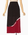 Cupro Triacetate Floral Jacquard Skirt - black