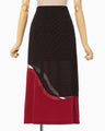 Cupro Triacetate Floral Jacquard Skirt - black