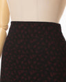 Cupro Triacetate Floral Jacquard Skirt - black