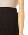 Cupro Triacetate Floral Jacquard Skirt - black
