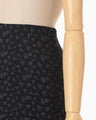 Cupro Triacetate Floral Jacquard Skirt - navy