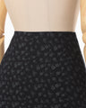 Cupro Triacetate Floral Jacquard Skirt - navy