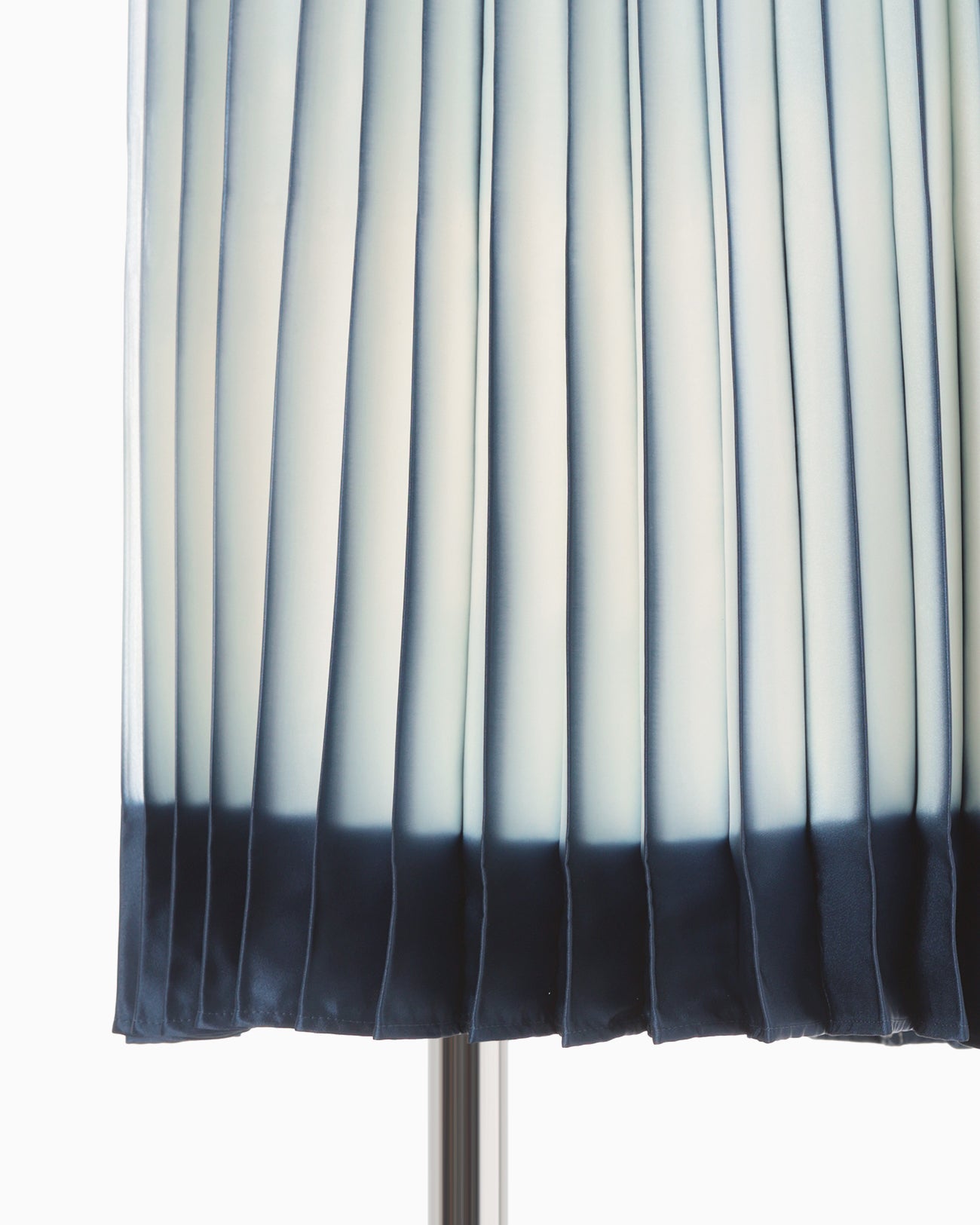 Itajime Shibori Pleated Skirt - navy