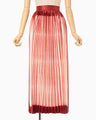 Itajime Shibori Pleated Skirt - red
