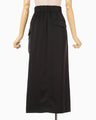 Triacetate Satin Military Style Skirt - black