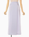 Triacetate Satin Military Style Skirt - purple