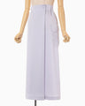 Triacetate Satin Military Style Skirt - purple
