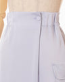 Triacetate Satin Military Style Skirt - purple