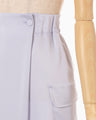 Triacetate Satin Military Style Skirt - purple