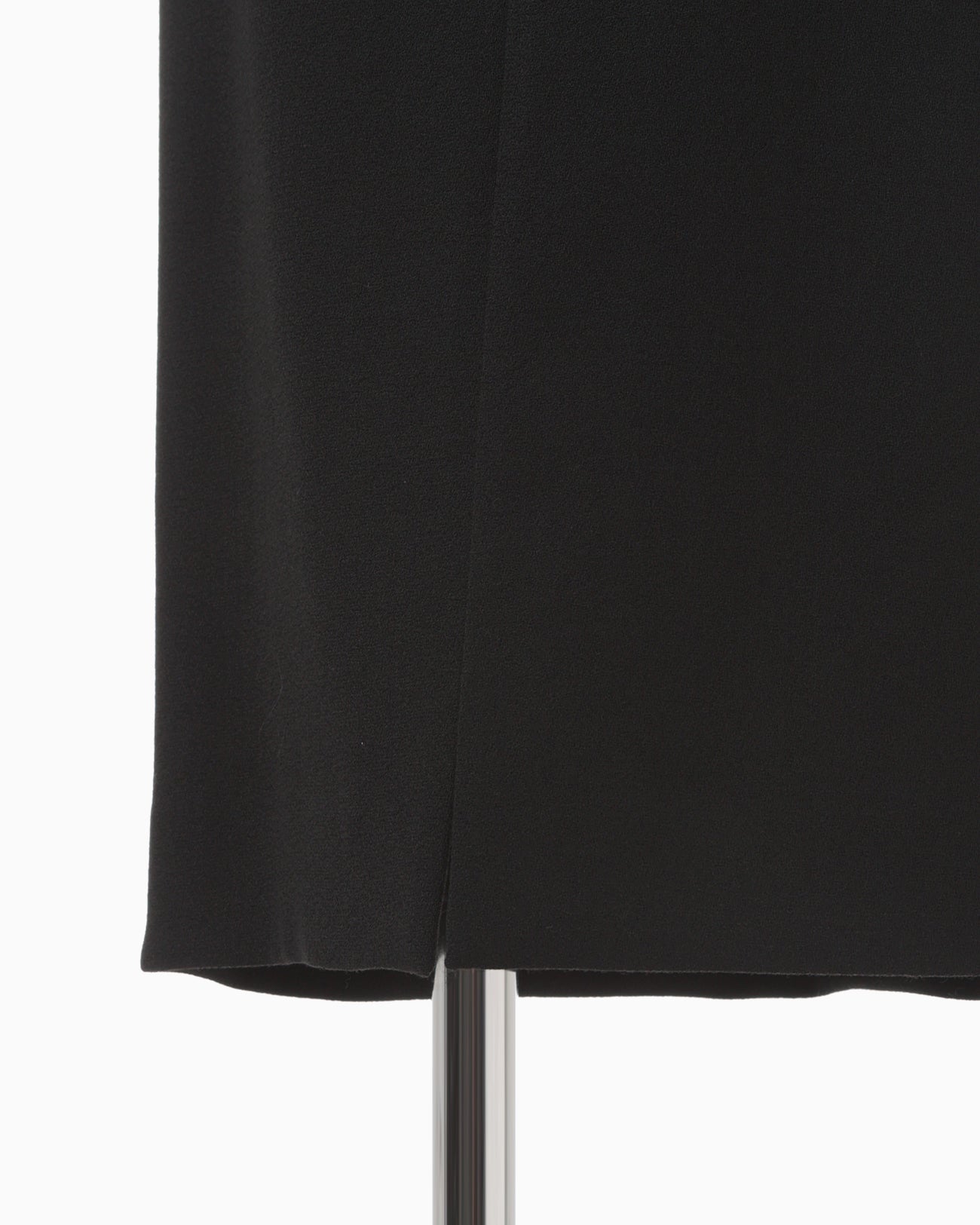 Wool Georgette High Waisted Skirt - black