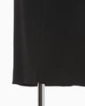 Wool Georgette High Waisted Skirt - black