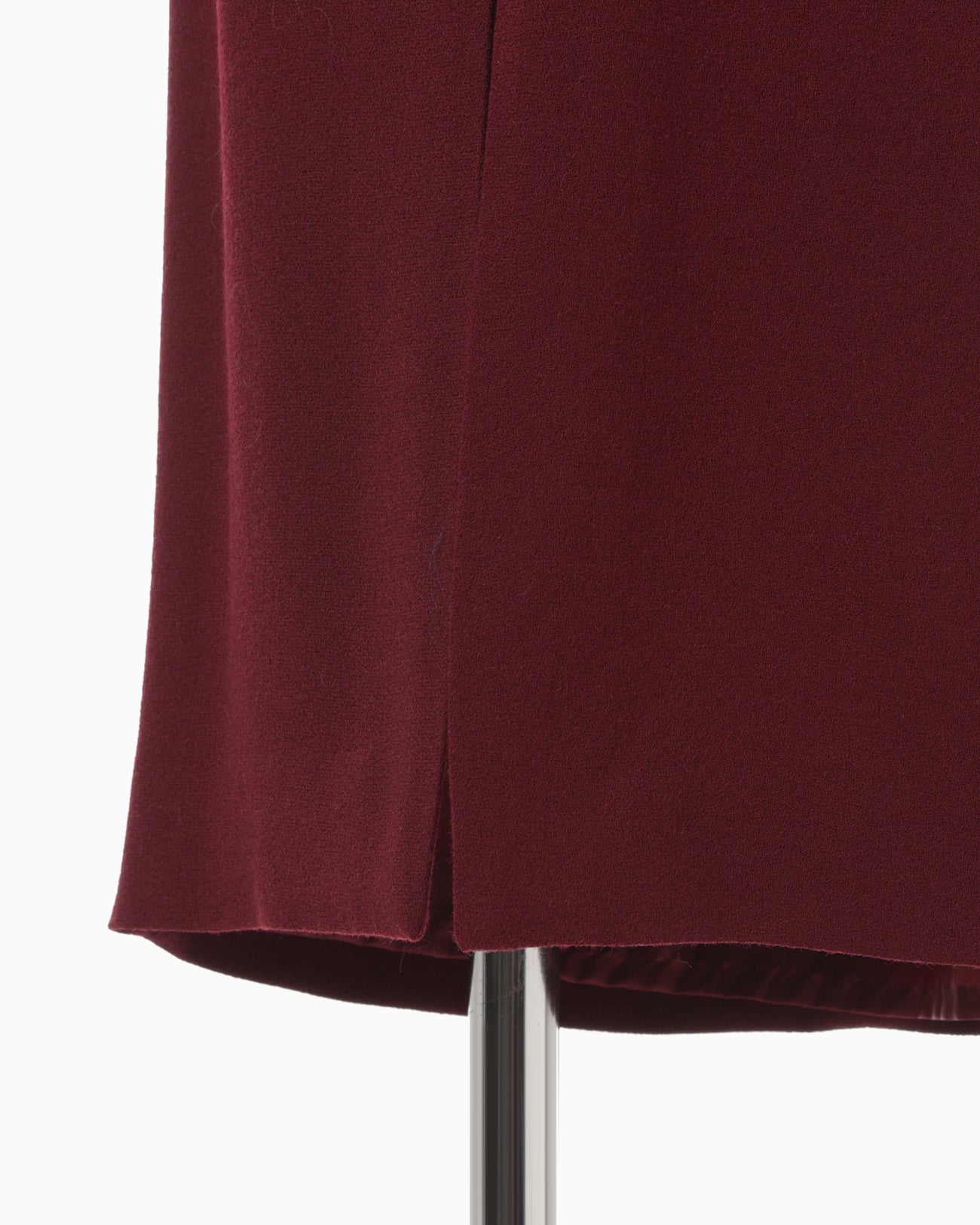 Wool Georgette High Waisted Skirt - bordeaux