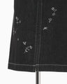 Nature Pattern Jacquard Denim Skirt - black