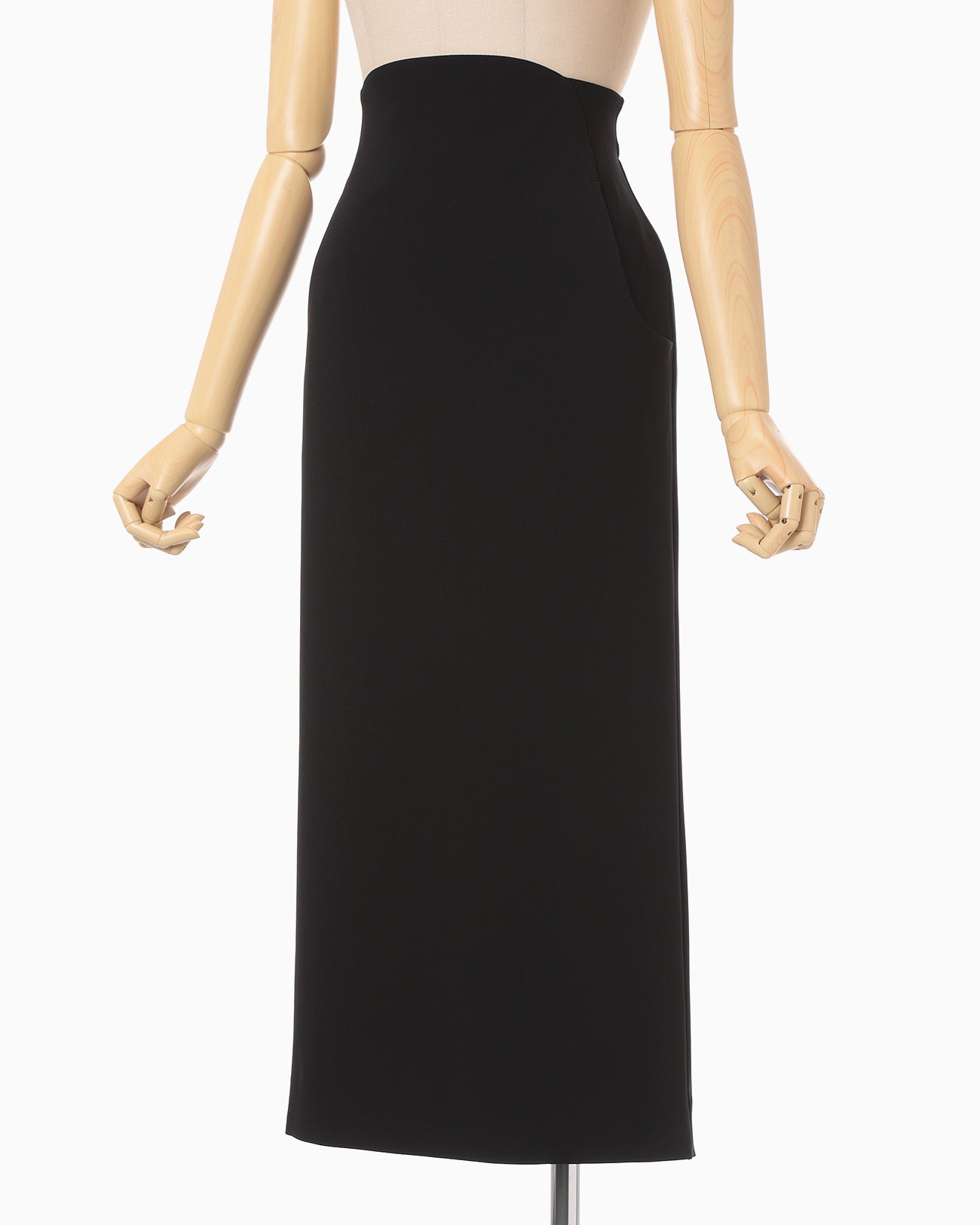 Acetate Polyester High Waisted Skirt - black - Mame Kurogouchi