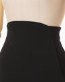 Acetate Polyester High Waisted Skirt - black