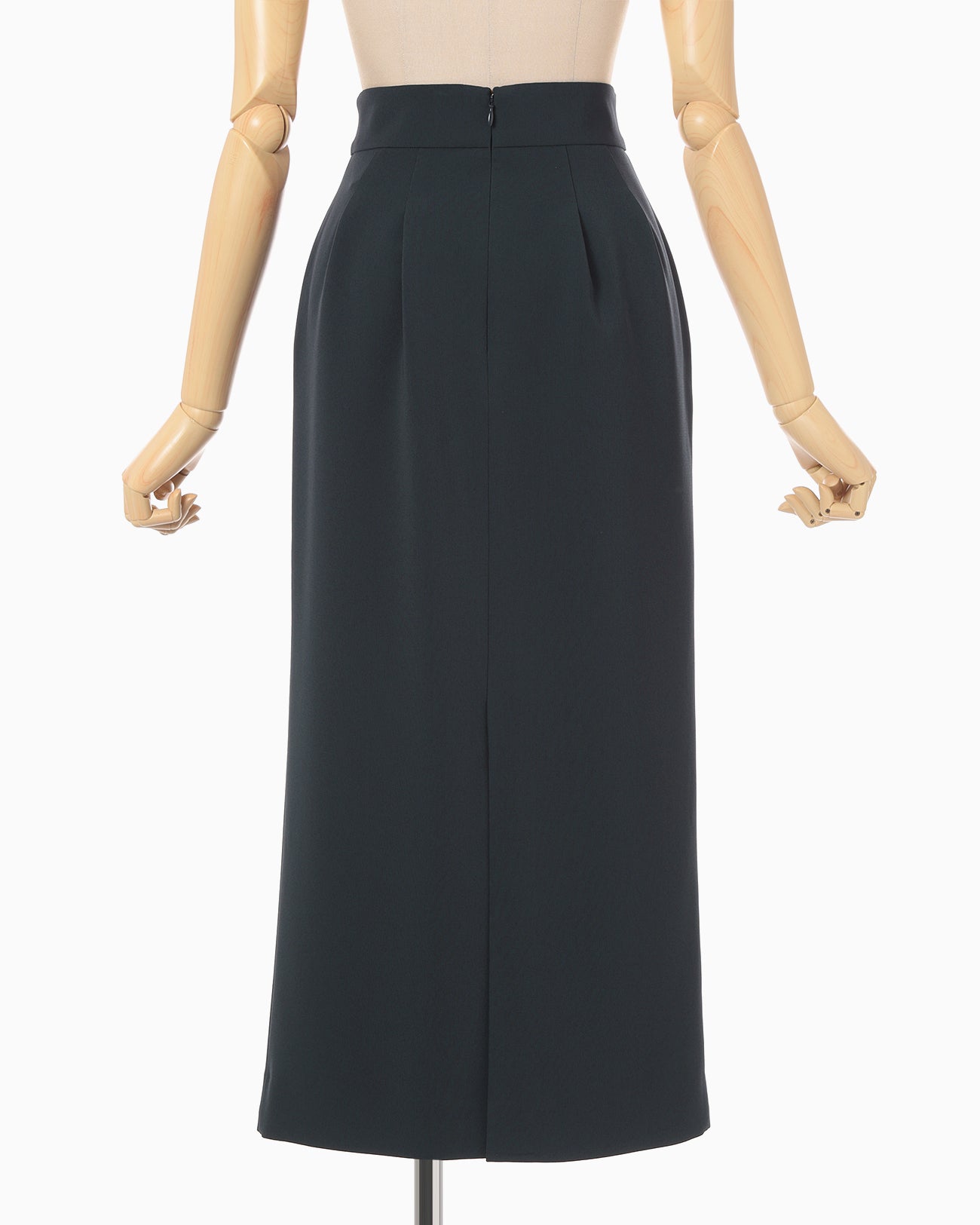 Acetate Polyester High Waisted Skirt - navy - Mame Kurogouchi