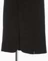 Synthetic Leather Fancy Ftitch High Waisted Skirt - black × black