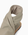 Sheep Leather Tabi Sandals - beige