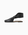 Sheep Leather Tabi Sandals - black