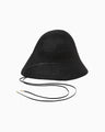 Sinamay Crochet Hat - black
