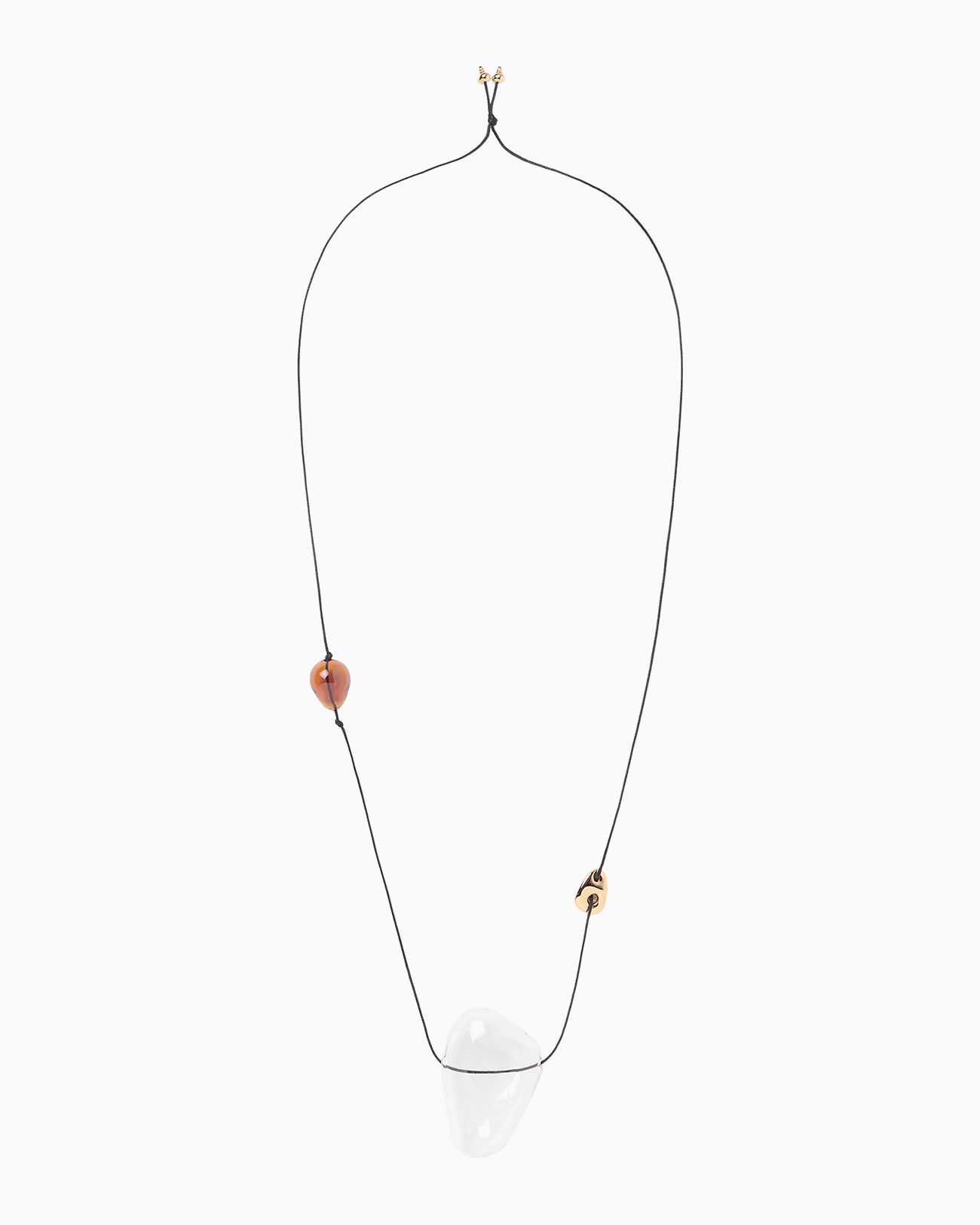 Handcrafted Glass Necklace - clear