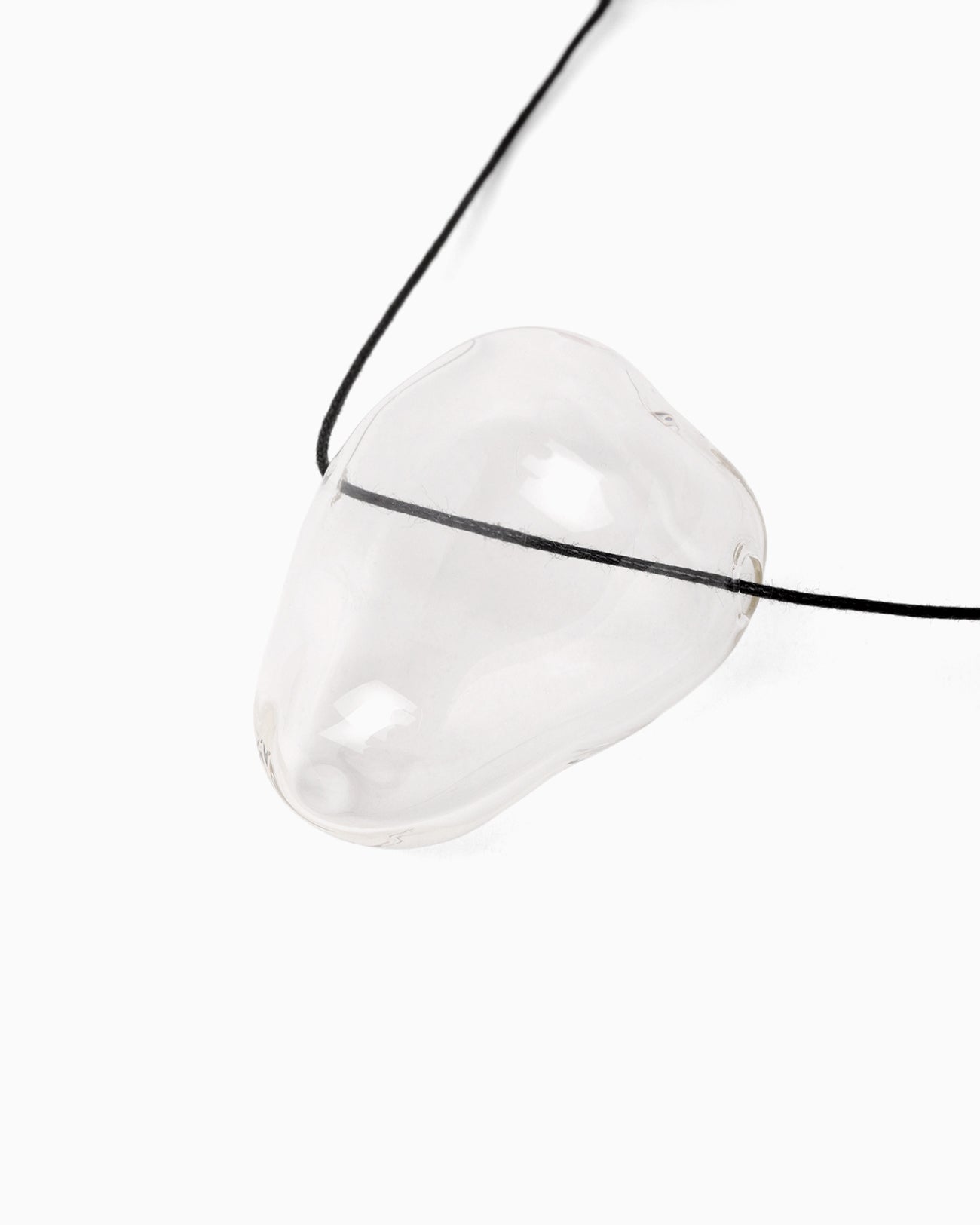 Handcrafted Glass Necklace - clear