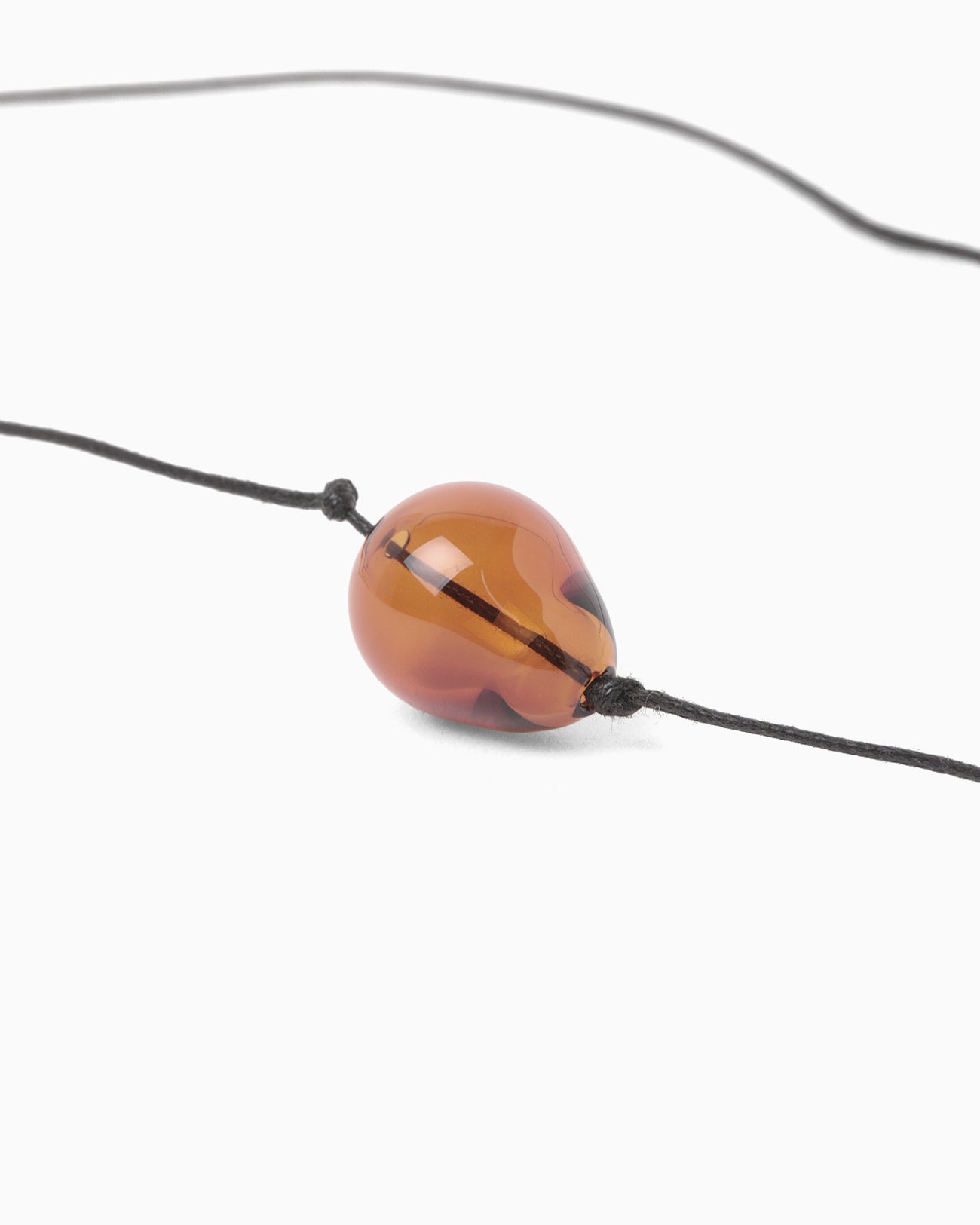 Handcrafted Glass Necklace - clear