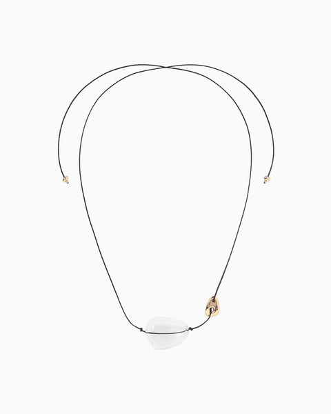 Handcrafted Glass Necklace - clear