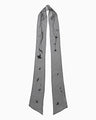 Floral Embroidery Long Scarf - black