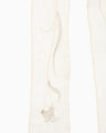 Floral Embroidery Long Scarf - ecru