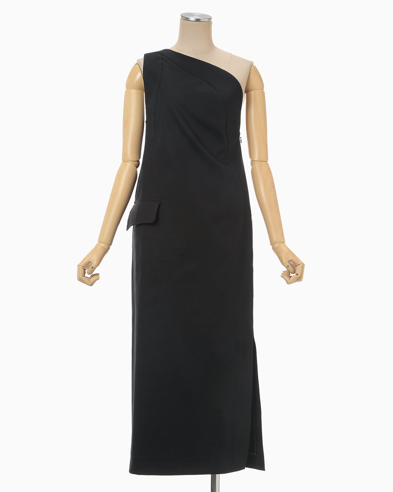 Organic Cotton Twill I-Line Dress - navy